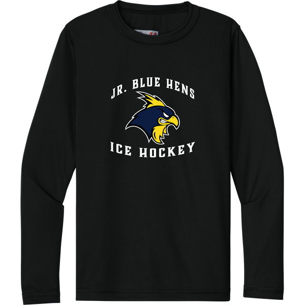 Delaware Jr. Blue Hens Youth Cooling Performance Long Sleeve Tee