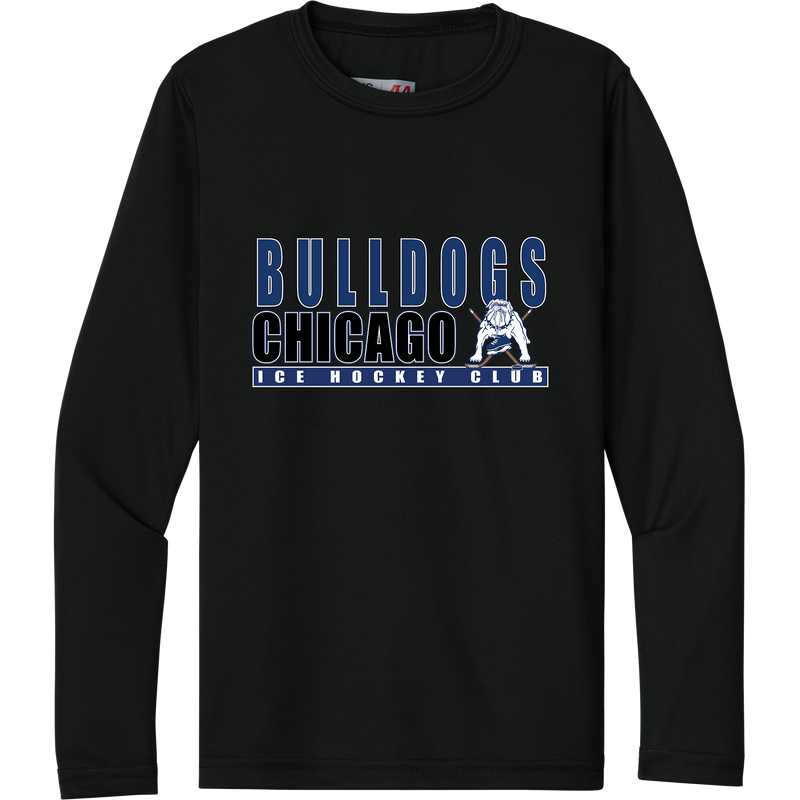 Chicago Bulldogs Youth Cooling Performance Long Sleeve Tee