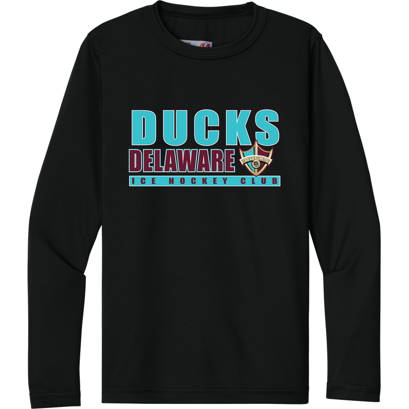Delaware Ducks Youth Cooling Performance Long Sleeve Tee