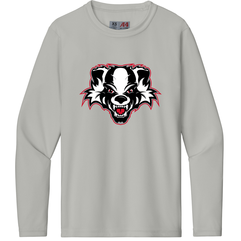 Scary Badgers Youth Cooling Performance Long Sleeve Tee
