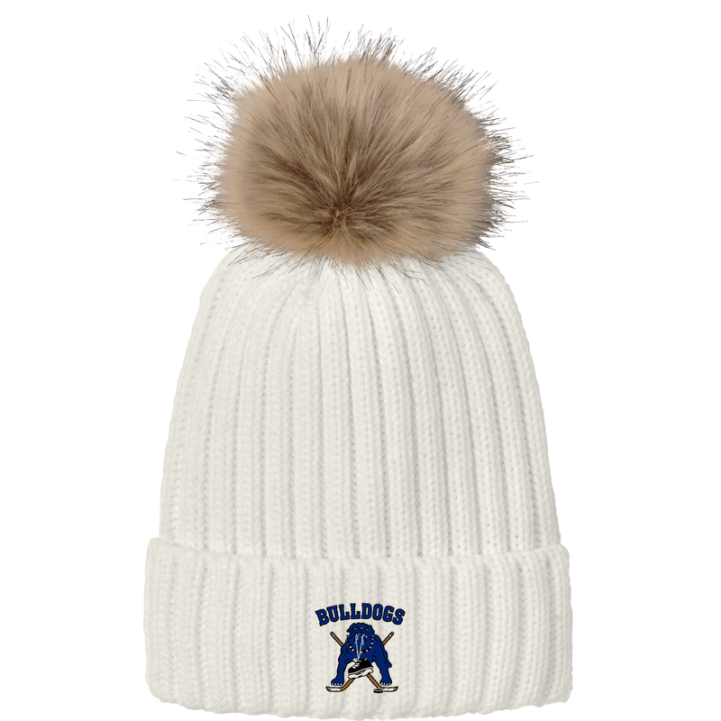 Chicago Bulldogs Faux Fur Pom Beanie