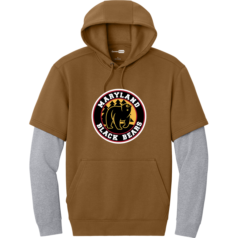 Maryland Black Bears Tough Fleece Layered Hoodie