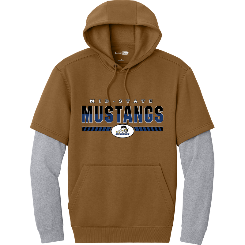 Mid-State Mustangs Tough Fleece Layered Hoodie
