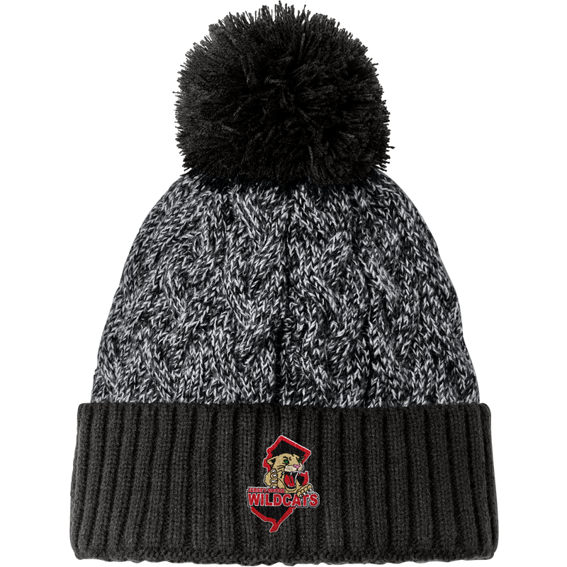 Jersey Shore Wildcats New Era Marled Knit Pom Beanie